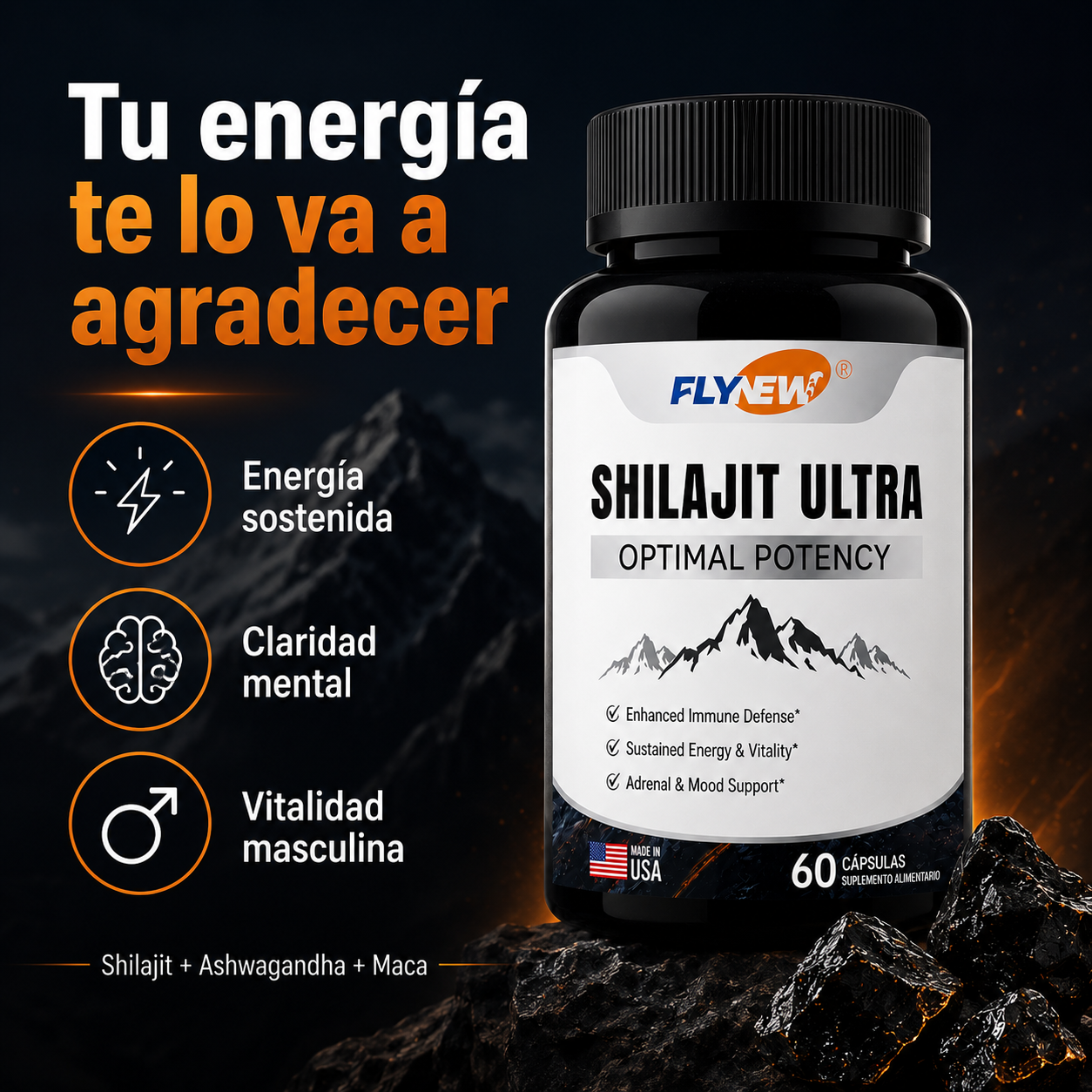 Shilajit Ultra® | ¿Cuándo fue la última vez que te sentiste con energía de verdad?