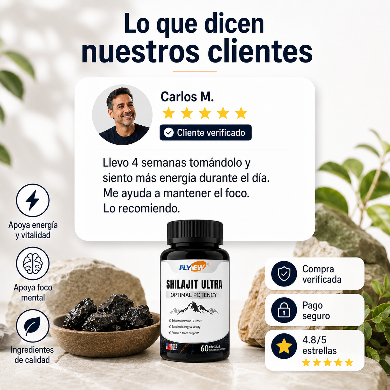 Shilajit Ultra® | ¿Cuándo fue la última vez que te sentiste con energía de verdad?
