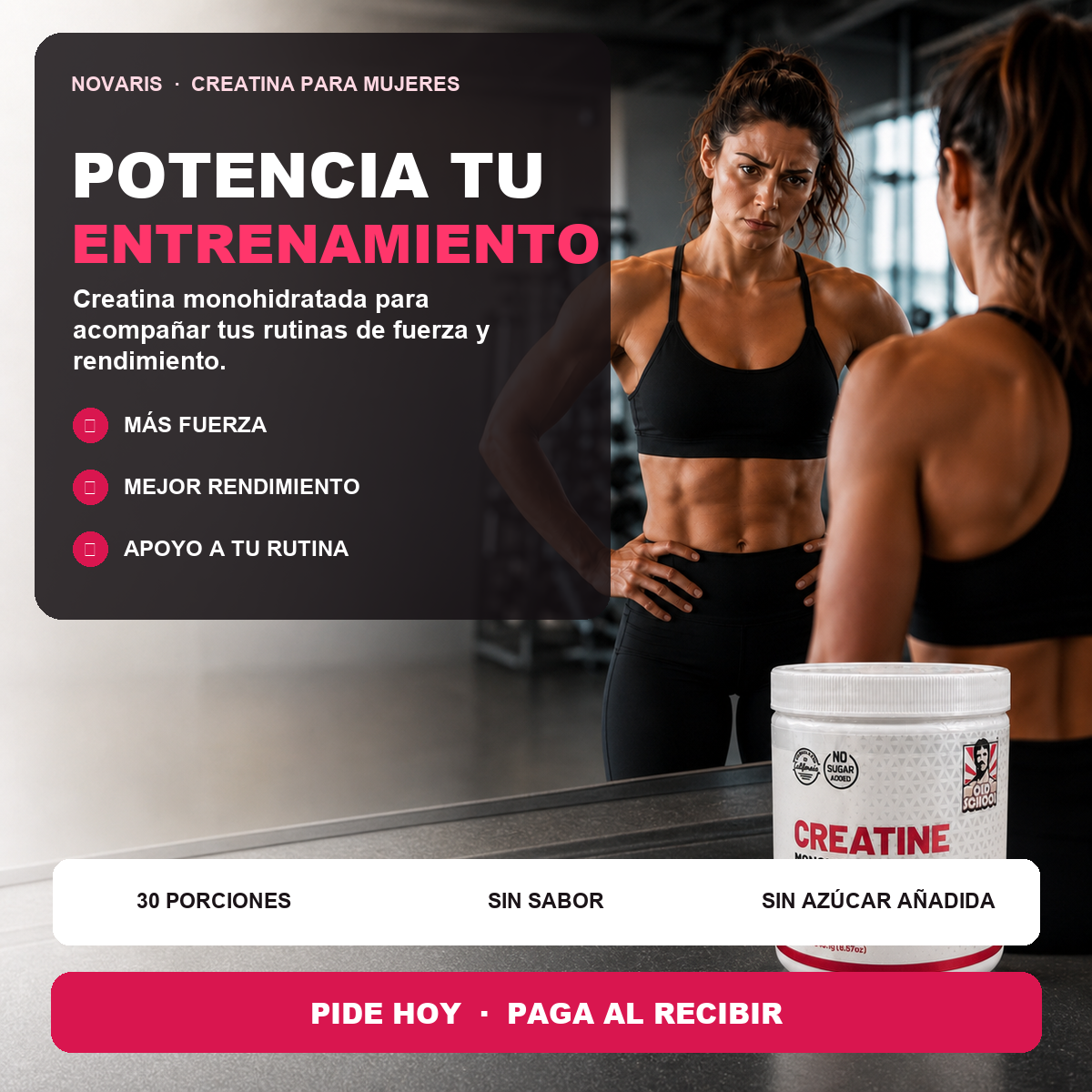 Creatina para mujeres, potencia tu entrenamiento