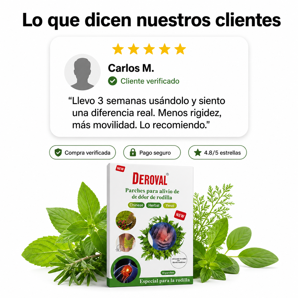 Deroval® | ¿El dolor de rodilla no te deja moverte?