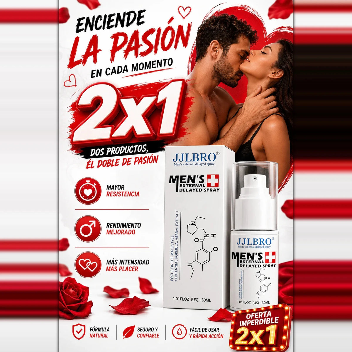 Enciende la pasion en cada momento, oferta 2x1