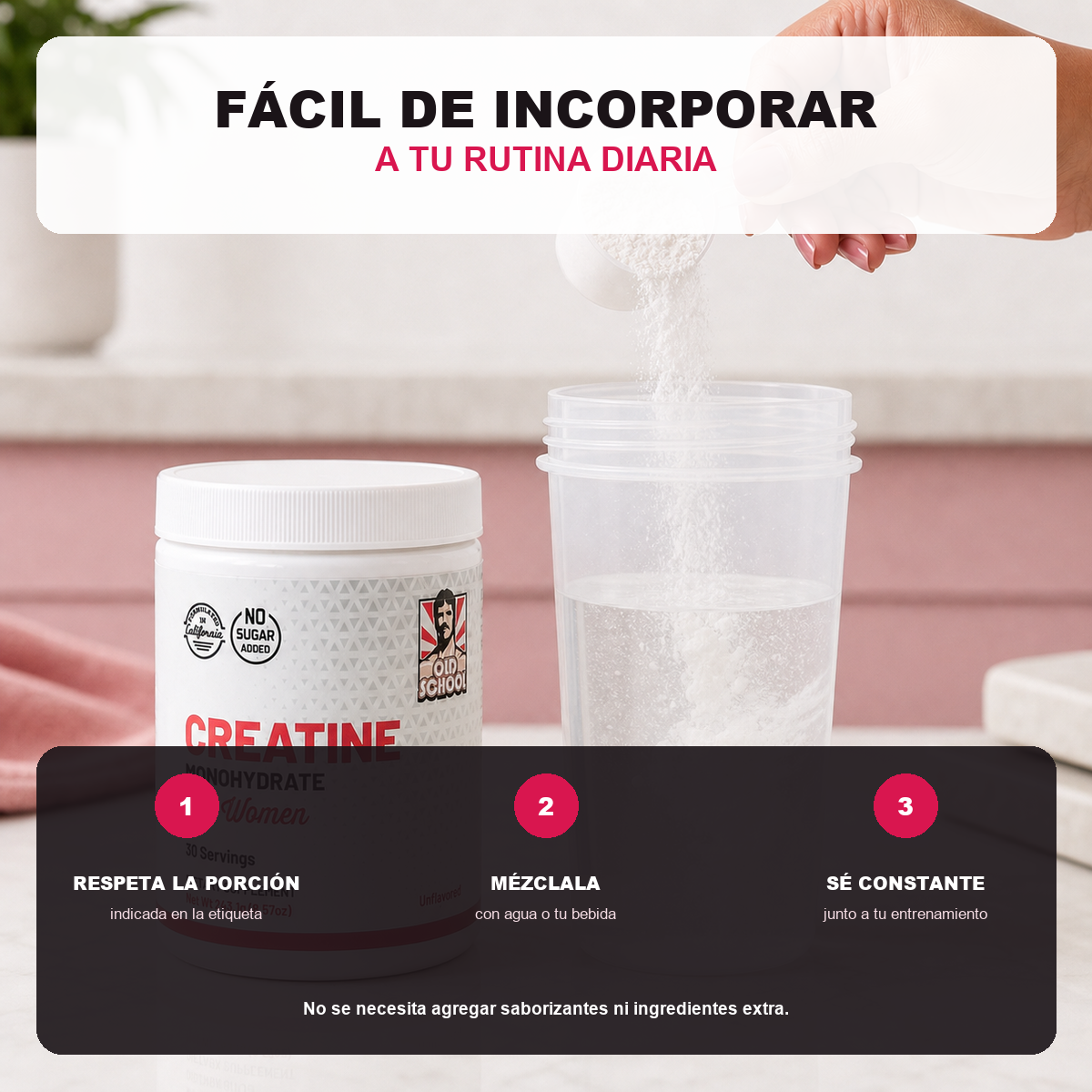 Cómo incorporar creatina a la rutina diaria