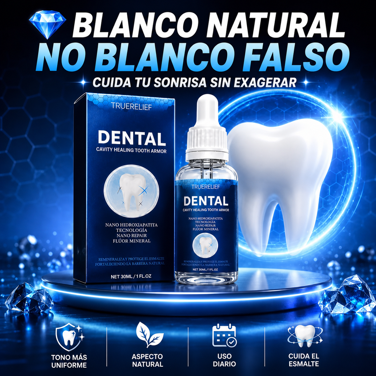 Suero dental nano-hidroxiapatita listo para pedir