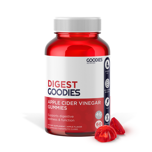 Goodies ACV Gummies, etiqueta original del producto