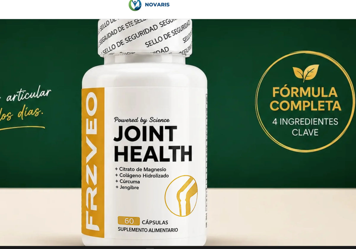 Joint Health fórmula completa: Colágeno Hidrolizado, Cúrcuma, Jengibre y Citrato de Magnesio