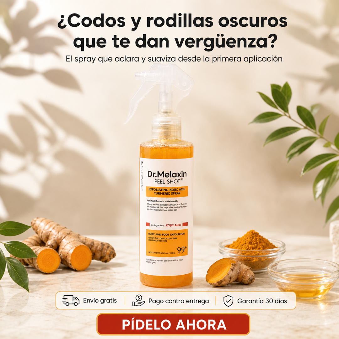 Dr. Melaxin - codos y rodillas oscuros, el spray que aclara