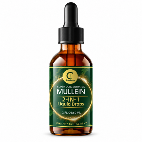 Mullein 2-IN-1 Liquid Drops de GreenPeople, frasco de 60 ml, etiqueta en inglés