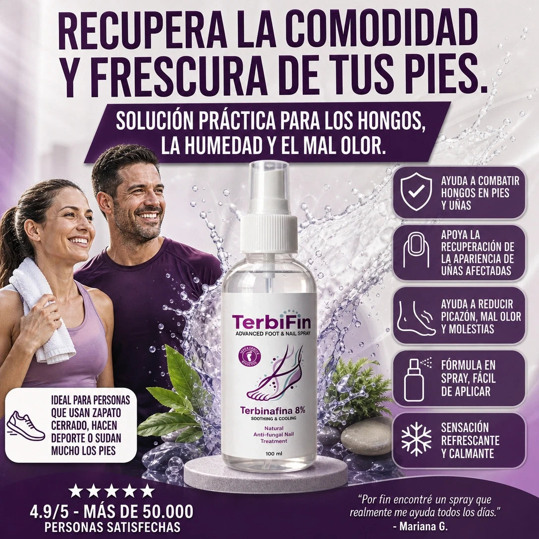 TerbiFin Spray para hongos en pies y uñas